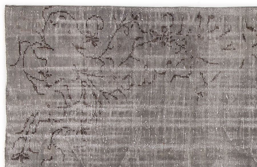 Tirena Gri ve Antrasit Soyut Desenli El Dokuma Halı 172x304 cm – detay görünümü