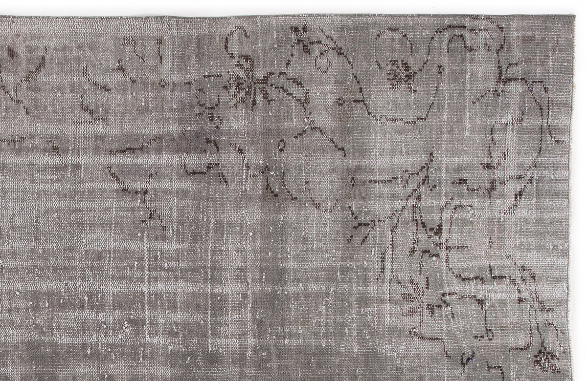 Tirena Gri ve Antrasit Soyut Desenli El Dokuma Halı 172x304 cm – detay görünümü
