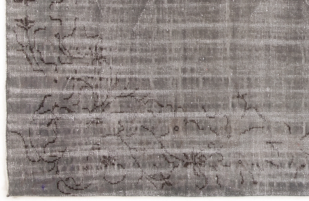 Tirena Gri ve Antrasit Soyut Desenli El Dokuma Halı 172x304 cm – detay görünümü