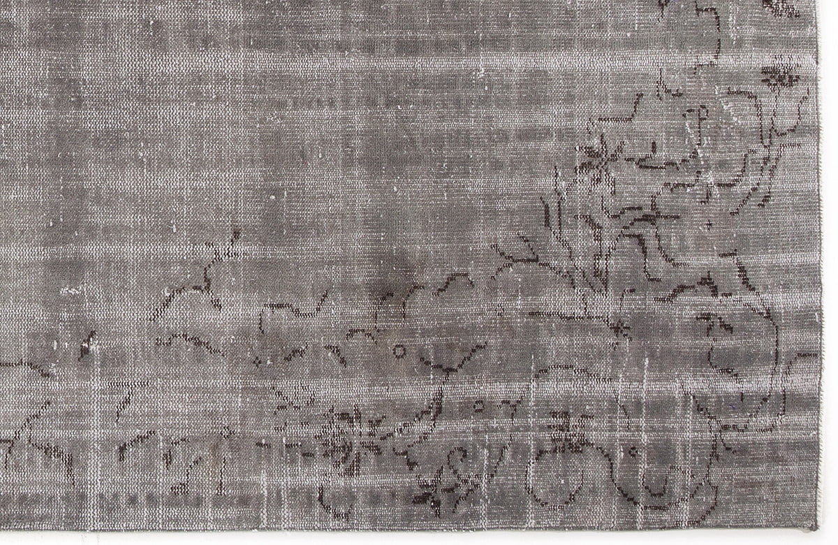 Tirena Gri ve Antrasit Soyut Desenli El Dokuma Halı 172x304 cm – detay görünümü
