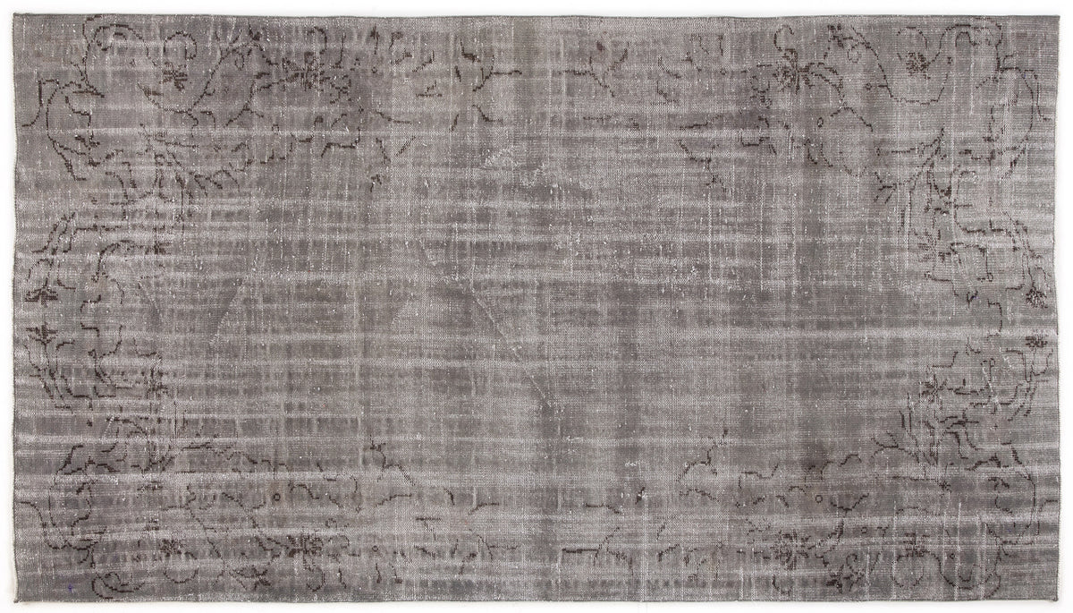 Tirena Gri ve Antrasit Soyut Desenli El Dokuma Halı 172x304 cm