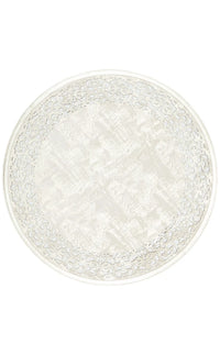 Cream Light Beige Distressed Living Room Rug - Polyester