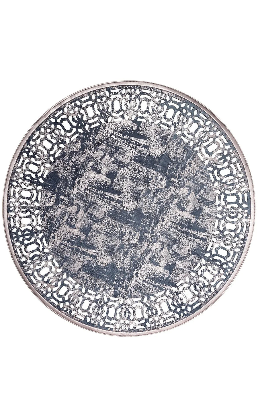 Antrasit Mavi Dekoratif Modern Halı