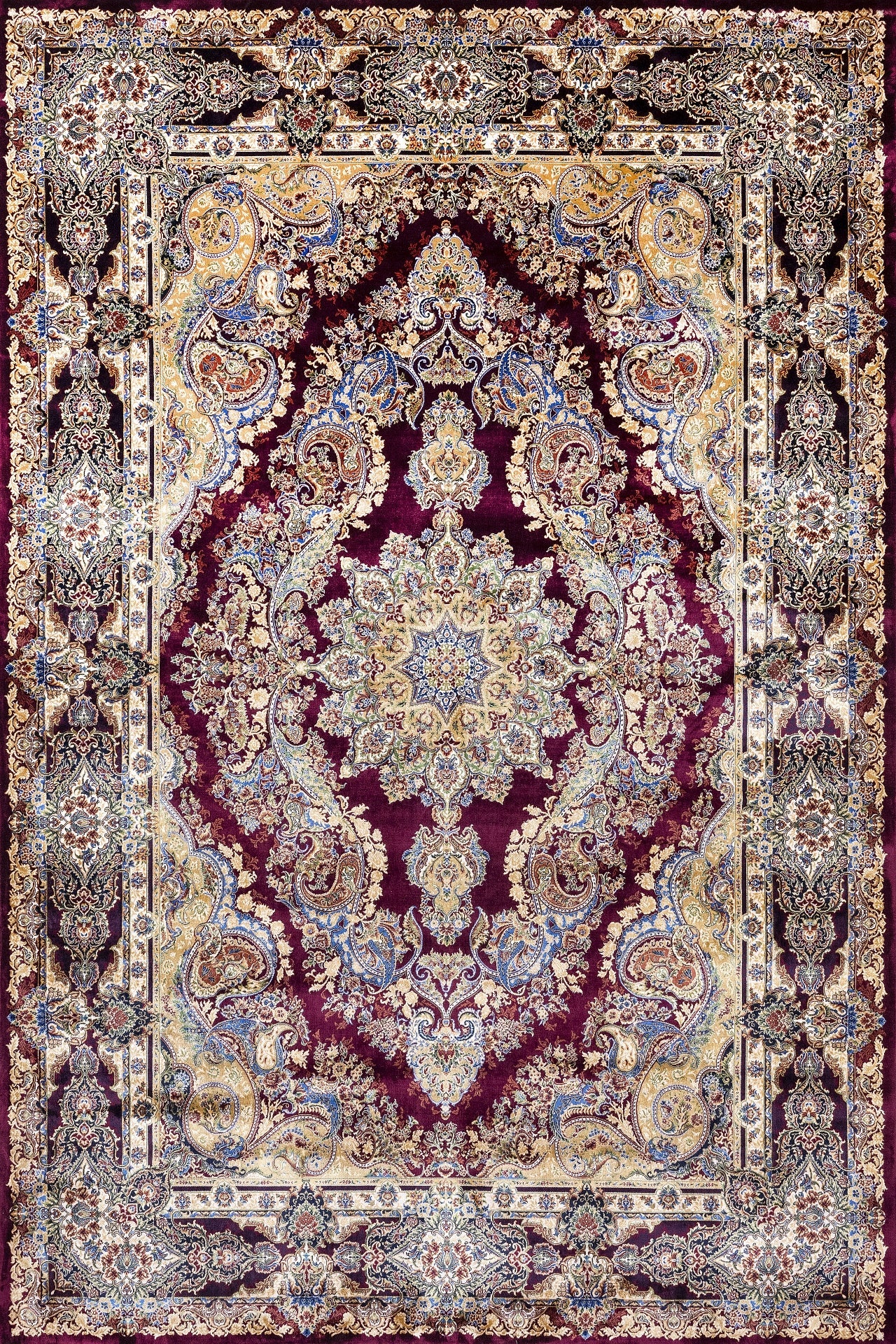 Desenli Etnik Motifli Halı - Yıkanabilir - Kaymaz Taban - Pati Dostu