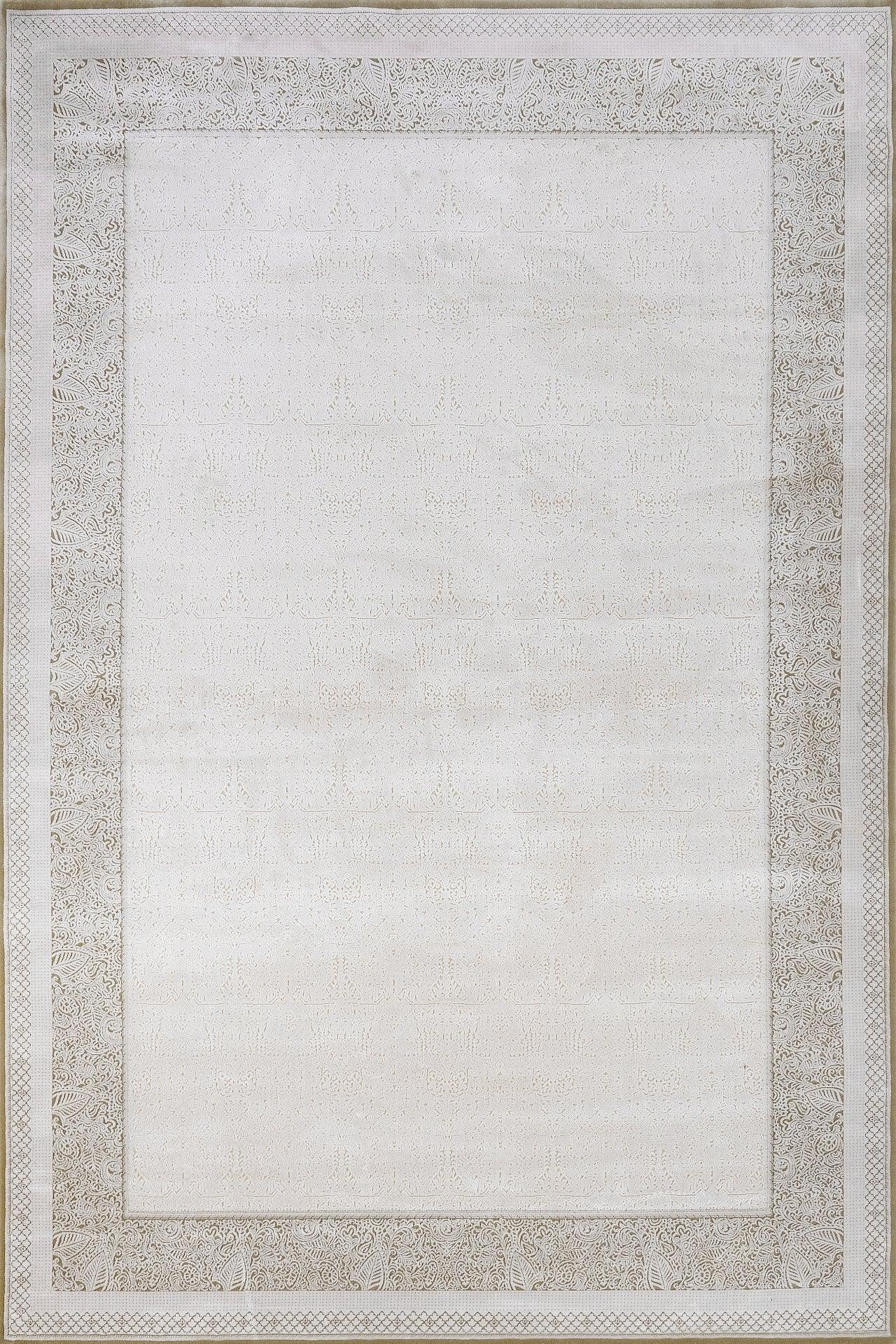 Bej Beyaz Minimalist Modern Halı - Yıkanabilir - Kaymaz Taban - Pati Dostu