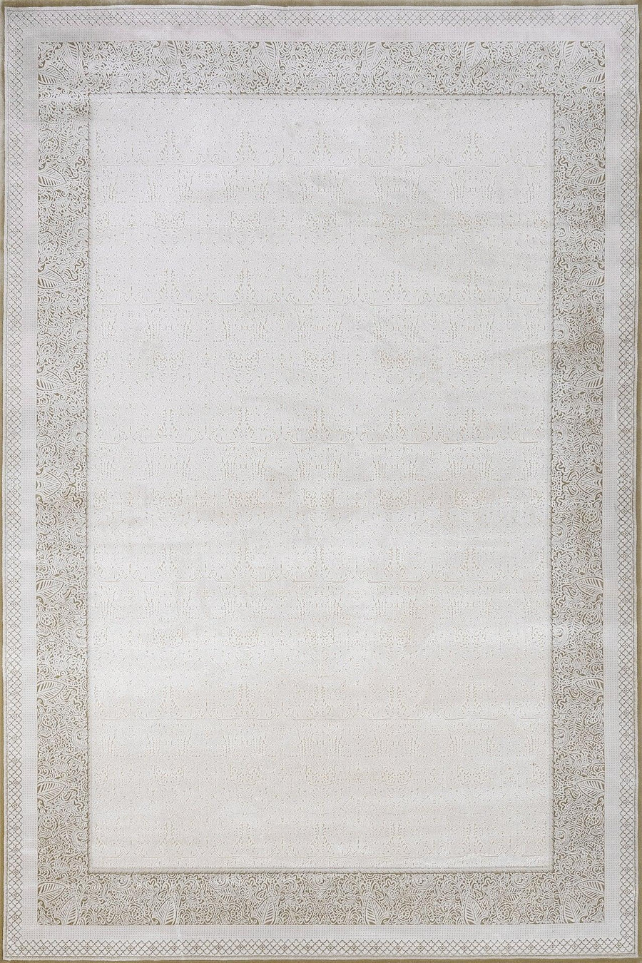 Bej Beyaz Minimalist Modern Halı - Yıkanabilir - Kaymaz Taban - Pati Dostu