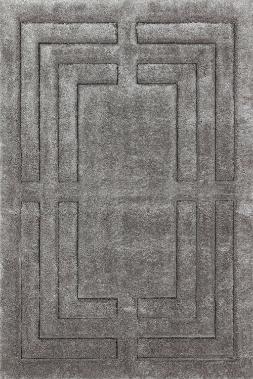 Gri Geometrik Modern Etnik Desenli Halı  | Makinada Yıkanabilir | Hav Toz Vermez | Leke Tutmayan | Kaymaz Taban | Dijital Makine Baskı | Salon Yolluk Mutfak Halısı