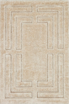 Krem Geometrik Modern Etnik Desenli Halı  | Makinada Yıkanabilir | Hav Toz Vermez | Leke Tutmayan | Kaymaz Taban | Dijital Makine Baskı | Salon Yolluk Mutfak Halısı