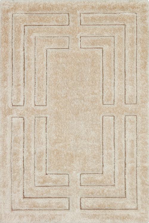 Krem Geometrik Modern Etnik Desenli Halı  | Makinada Yıkanabilir | Hav Toz Vermez | Leke Tutmayan | Kaymaz Taban | Dijital Makine Baskı | Salon Yolluk Mutfak Halısı