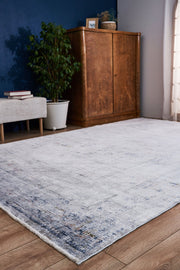 Springfield Lacivert Çerçeveli Bambu Makine Halısı