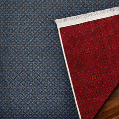 Kırmızı Etnik Modern Etnik Desenli Halı  | Makinada Yıkanabilir | Hav Toz Vermez | Leke Tutmayan | Kaymaz Taban | Dijital Makine Baskı | Salon Yolluk Mutfak Halısı