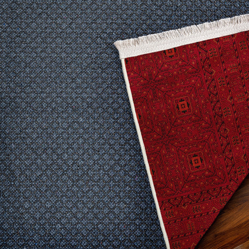 Kırmızı Etnik Modern Etnik Desenli Halı  | Makinada Yıkanabilir | Hav Toz Vermez | Leke Tutmayan | Kaymaz Taban | Dijital Makine Baskı | Salon Yolluk Mutfak Halısı