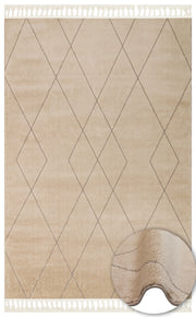 Etnik Desenlere Sahip Hav Toz Vermez Yumuşak Dokulu Modern Halı