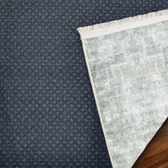 Gri Soyut Modern Etnik Desenli Halı  | Makinada Yıkanabilir | Hav Toz Vermez | Leke Tutmayan | Kaymaz Taban | Dijital Makine Baskı | Salon Yolluk Mutfak Halısı