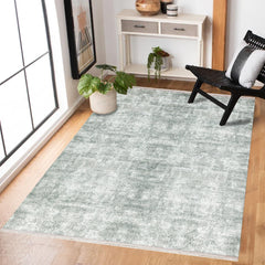 Gri Soyut Modern Etnik Desenli Halı  | Makinada Yıkanabilir | Hav Toz Vermez | Leke Tutmayan | Kaymaz Taban | Dijital Makine Baskı | Salon Yolluk Mutfak Halısı