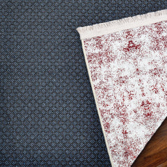 Bordo Modern Modern Etnik Desenli Halı  | Makinada Yıkanabilir | Hav Toz Vermez | Leke Tutmayan | Kaymaz Taban | Dijital Makine Baskı | Salon Yolluk Mutfak Halısı