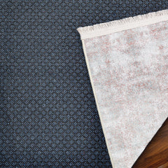 Pembe Soyut Modern Etnik Desenli Halı  | Makinada Yıkanabilir | Hav Toz Vermez | Leke Tutmayan | Kaymaz Taban | Dijital Makine Baskı | Salon Yolluk Mutfak Halısı