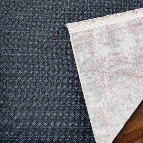 Pembe Soyut Modern Etnik Desenli Halı  | Makinada Yıkanabilir | Hav Toz Vermez | Leke Tutmayan | Kaymaz Taban | Dijital Makine Baskı | Salon Yolluk Mutfak Halısı