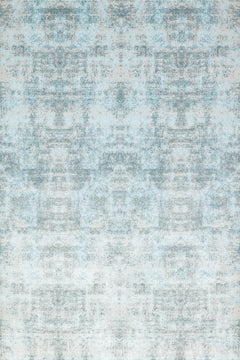 Mavi Soyut Modern Etnik Desenli Halı  | Makinada Yıkanabilir | Hav Toz Vermez | Leke Tutmayan | Kaymaz Taban | Dijital Makine Baskı | Salon Yolluk Mutfak Halısı