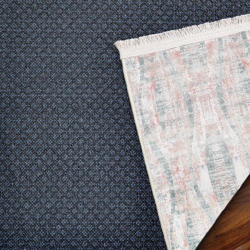 Pembe Geometrik Modern Etnik Desenli Halı  | Makinada Yıkanabilir | Hav Toz Vermez | Leke Tutmayan | Kaymaz Taban | Dijital Makine Baskı | Salon Yolluk Mutfak Halısı