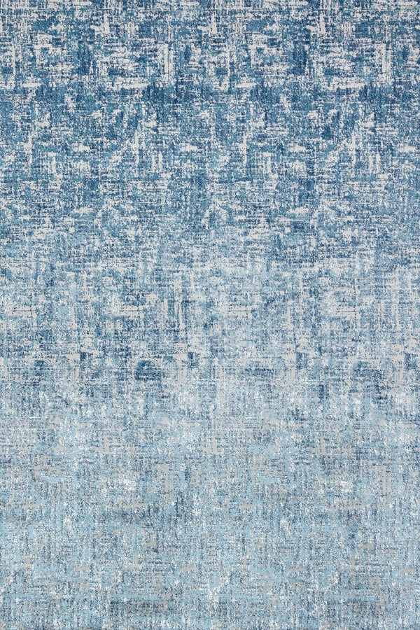 Gri Mavi Düz Modern Halı - Yıkanabilir - Kaymaz Taban - Pati Dostu