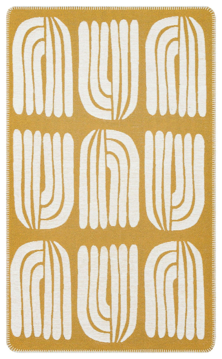 Krem Bohem Dekoratif Jüt Halı - Yıkanabilir - Pati Dostu - Toz Vermez