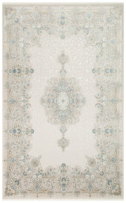 Lakshmi Mavi Göbekli Akrilik Makine Halısı