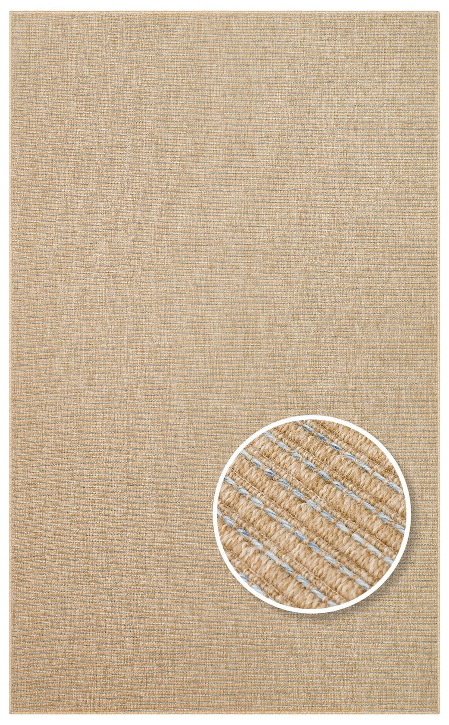 Bej Gri Dekoratif Düz Jüt Halı - Pati Dostu - Toz Vermez