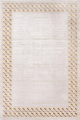 Cream Beige Modern Geometric Living Room Rug Cube - Cotton