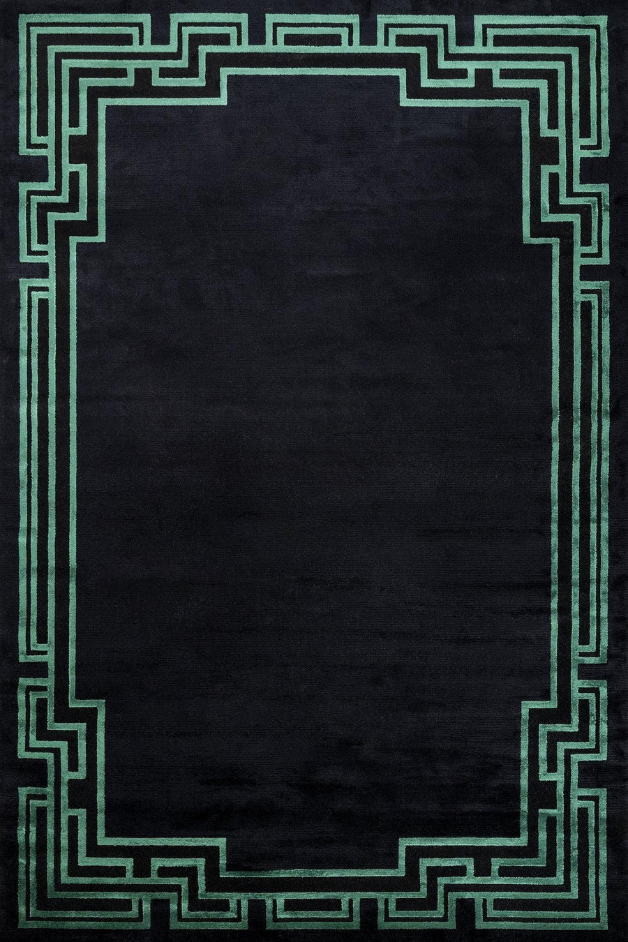 Bordürlü Geometrik Halı - Yıkanabilir - Kaymaz Taban - Pati Dostu