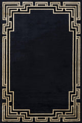 Black Beige Living Room Rug