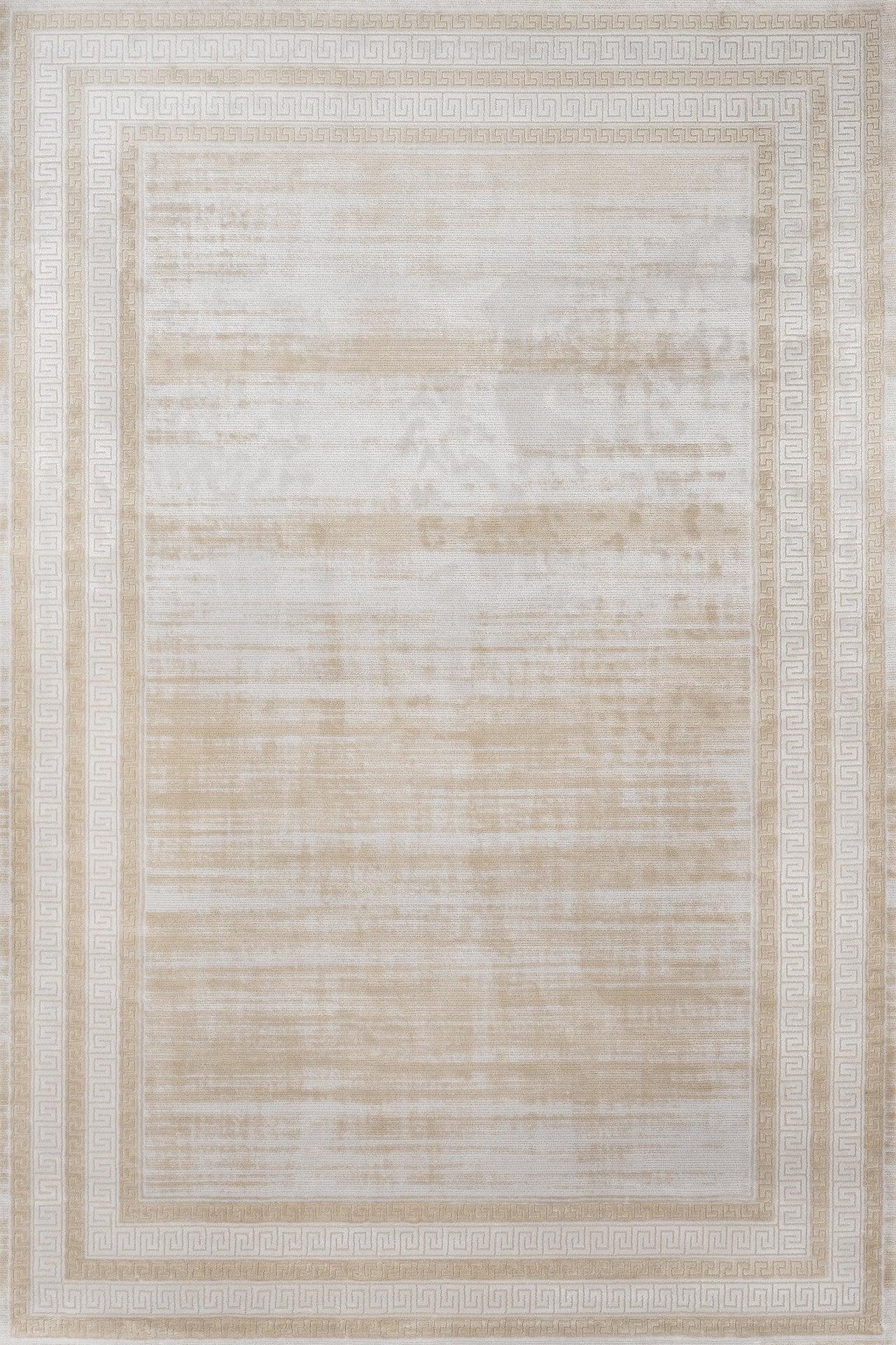 Bej Krem Minimalist Modern Halı - Yıkanabilir - Kaymaz Taban - Pati Dostu