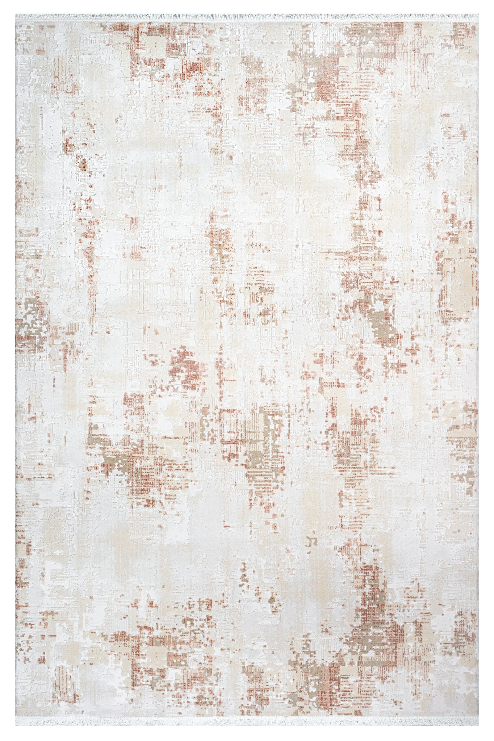 Bej Krem Dokulu Eskitme Triko Halı - Pati Dostu - Toz Vermez