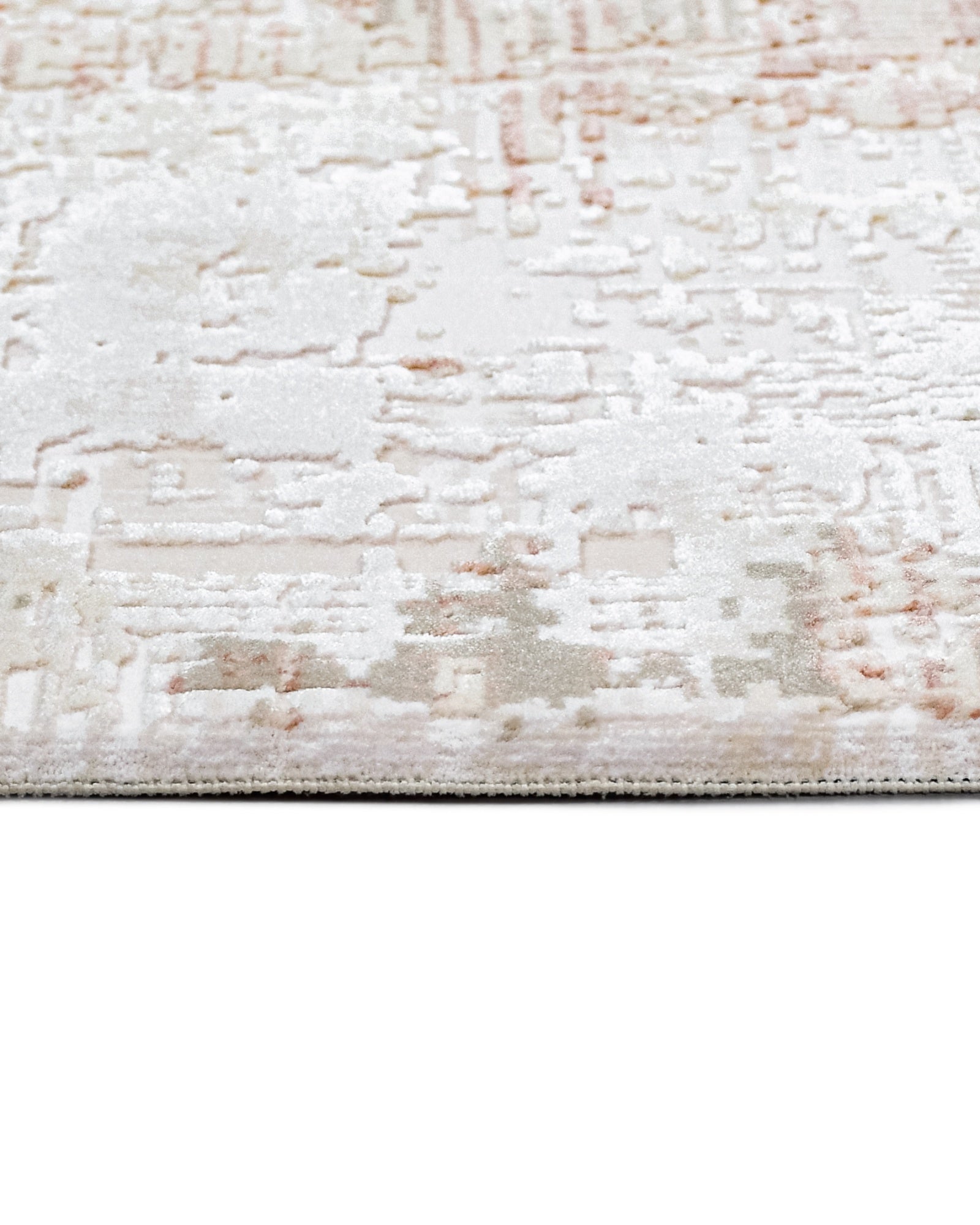 Bej Krem Dokulu Eskitme Triko Halı - Pati Dostu - Toz Vermez