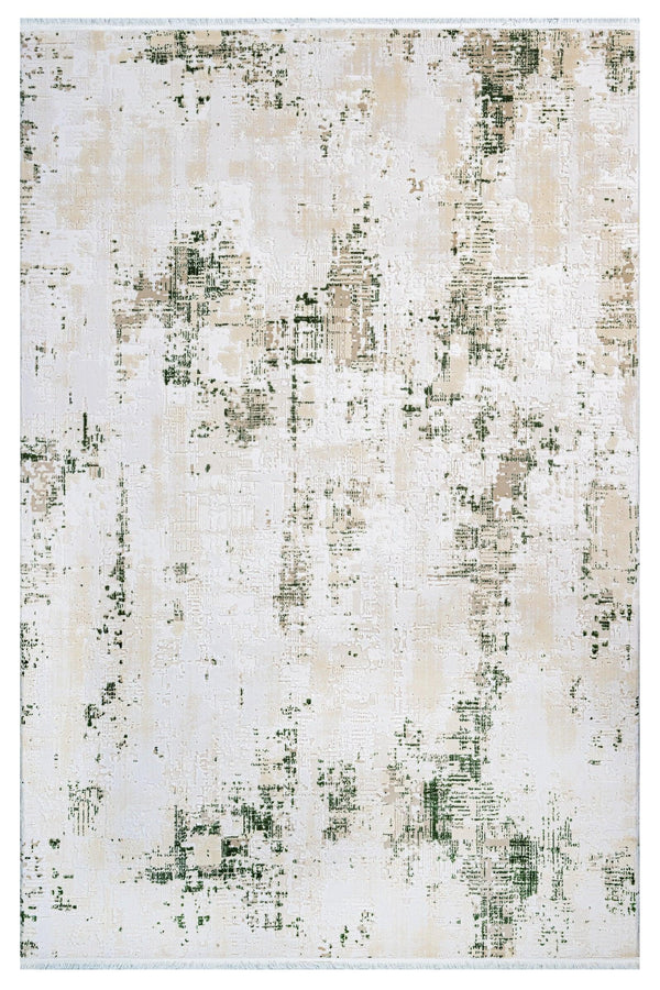 Krem Dokulu Modern Triko Halı - Pati Dostu - Toz Vermez