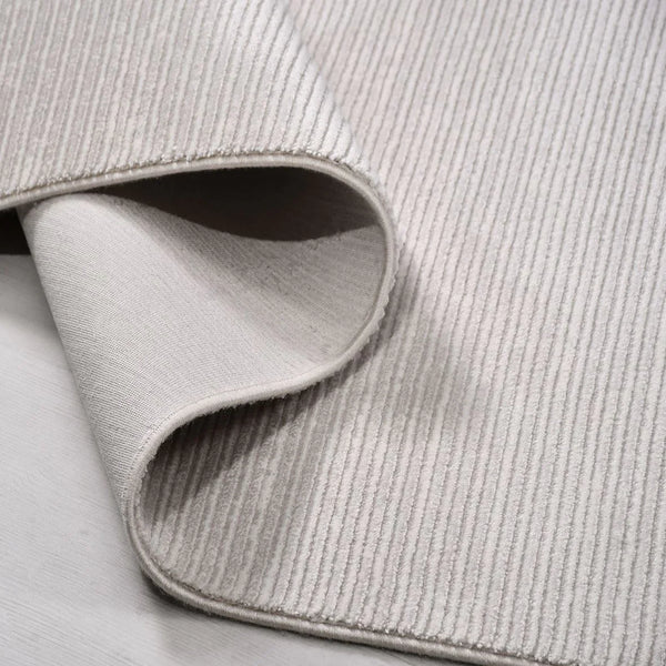 Gri Düz Minimalist Triko Halı - Pati Dostu - Toz Vermez
