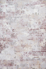 Cream Grey Distressed Living Room Rug Ornamental - Cotton