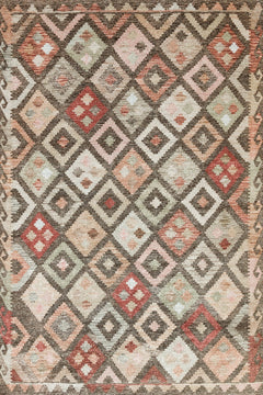 Kahve Etnik Modern Etnik Desenli Halı  | Makinada Yıkanabilir | Hav Toz Vermez | Leke Tutmayan | Kaymaz Taban | Dijital Makine Baskı | Salon Yolluk Mutfak Halısı