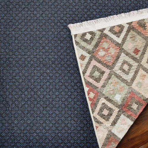 Kahve Etnik Modern Etnik Desenli Halı  | Makinada Yıkanabilir | Hav Toz Vermez | Leke Tutmayan | Kaymaz Taban | Dijital Makine Baskı | Salon Yolluk Mutfak Halısı