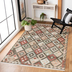 Kahve Etnik Modern Etnik Desenli Halı  | Makinada Yıkanabilir | Hav Toz Vermez | Leke Tutmayan | Kaymaz Taban | Dijital Makine Baskı | Salon Yolluk Mutfak Halısı