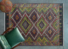 Siyah Geometrik Modern Etnik Desenli Halı  | Makinada Yıkanabilir | Hav Toz Vermez | Leke Tutmayan | Kaymaz Taban | Dijital Makine Baskı | Salon Yolluk Mutfak Halısı