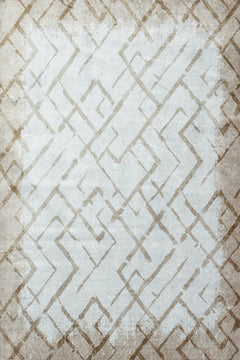 Krem Geometrik Modern Etnik Desenli Halı  | Makinada Yıkanabilir | Hav Toz Vermez | Leke Tutmayan | Kaymaz Taban | Dijital Makine Baskı | Salon Yolluk Mutfak Halısı