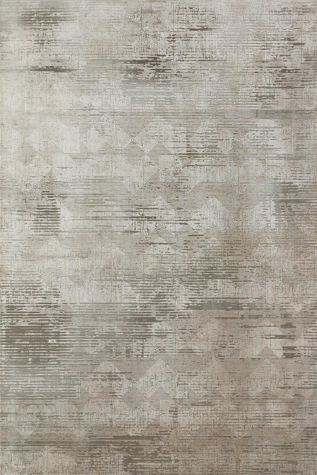 Bej Gri Bordürlü Modern Halı - Yıkanabilir - Kaymaz Taban - Pati Dostu