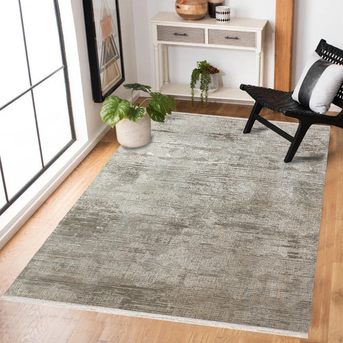 Bej Çerçeveli Modern Etnik Desenli Halı  | Makinada Yıkanabilir | Hav Toz Vermez | Leke Tutmayan | Kaymaz Taban | Dijital Makine Baskı | Salon Yolluk Mutfak Halısı