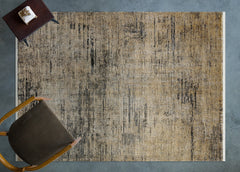 Sarı Soyut Modern Etnik Desenli Halı  | Makinada Yıkanabilir | Hav Toz Vermez | Leke Tutmayan | Kaymaz Taban | Dijital Makine Baskı | Salon Yolluk Mutfak Halısı