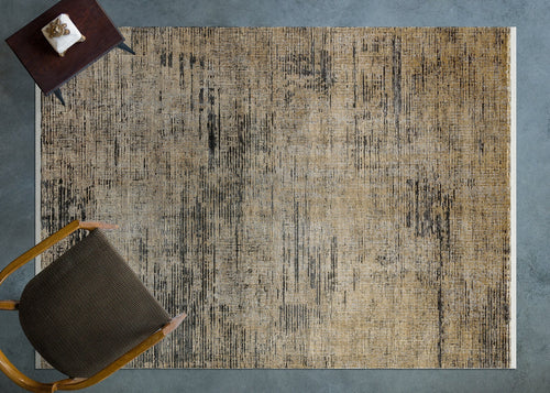 Sarı Soyut Modern Etnik Desenli Halı  | Makinada Yıkanabilir | Hav Toz Vermez | Leke Tutmayan | Kaymaz Taban | Dijital Makine Baskı | Salon Yolluk Mutfak Halısı