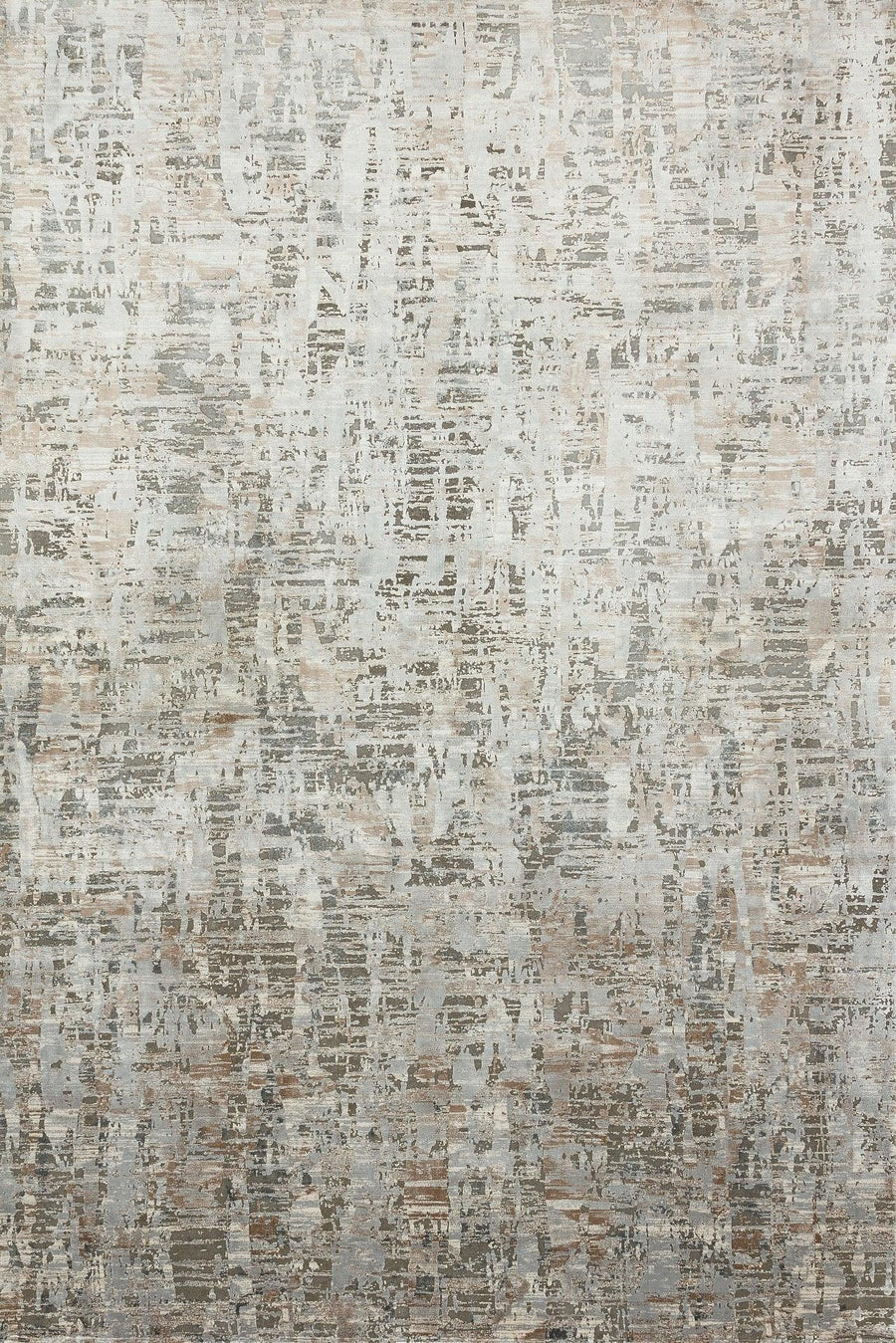 Grey and Beige Abstract Area Rug for Modern Living – in the hallway