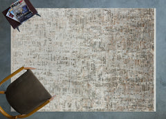 Bej Modern Modern Etnik Desenli Halı  | Makinada Yıkanabilir | Hav Toz Vermez | Leke Tutmayan | Kaymaz Taban | Dijital Makine Baskı | Salon Yolluk Mutfak Halısı