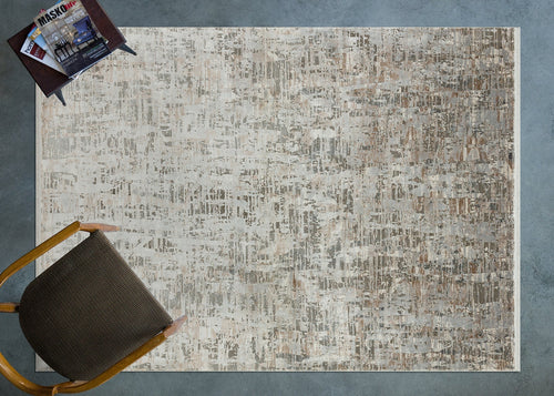 Bej Modern Modern Etnik Desenli Halı  | Makinada Yıkanabilir | Hav Toz Vermez | Leke Tutmayan | Kaymaz Taban | Dijital Makine Baskı | Salon Yolluk Mutfak Halısı