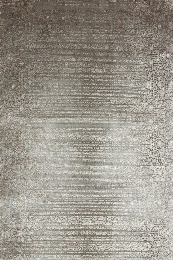 Gri Vizon Eskitme Modern Halı - Yıkanabilir - Kaymaz Taban - Pati Dostu